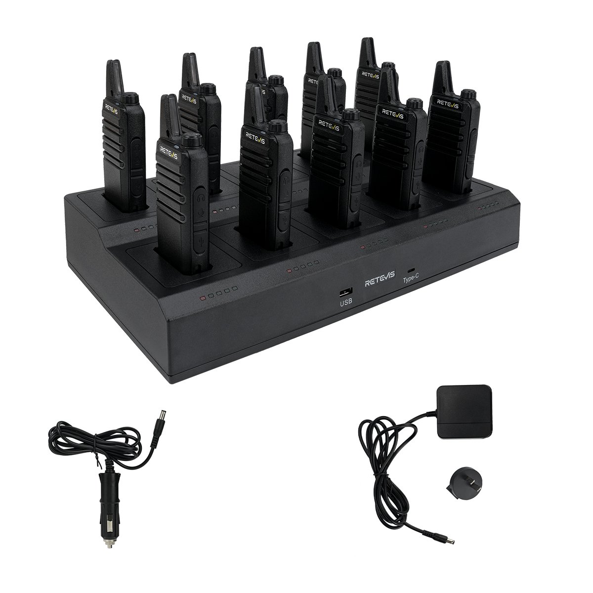 Retevis RT22 license free Small Mini Business Walkie Talkies wireless 2 way communication radios 10 pcs with 10-Way UL charger